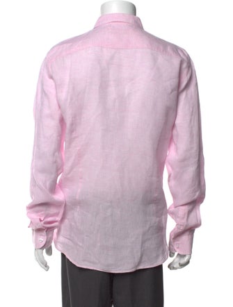 Orlebar Brown Linen Long Sleeve Dress Shirt