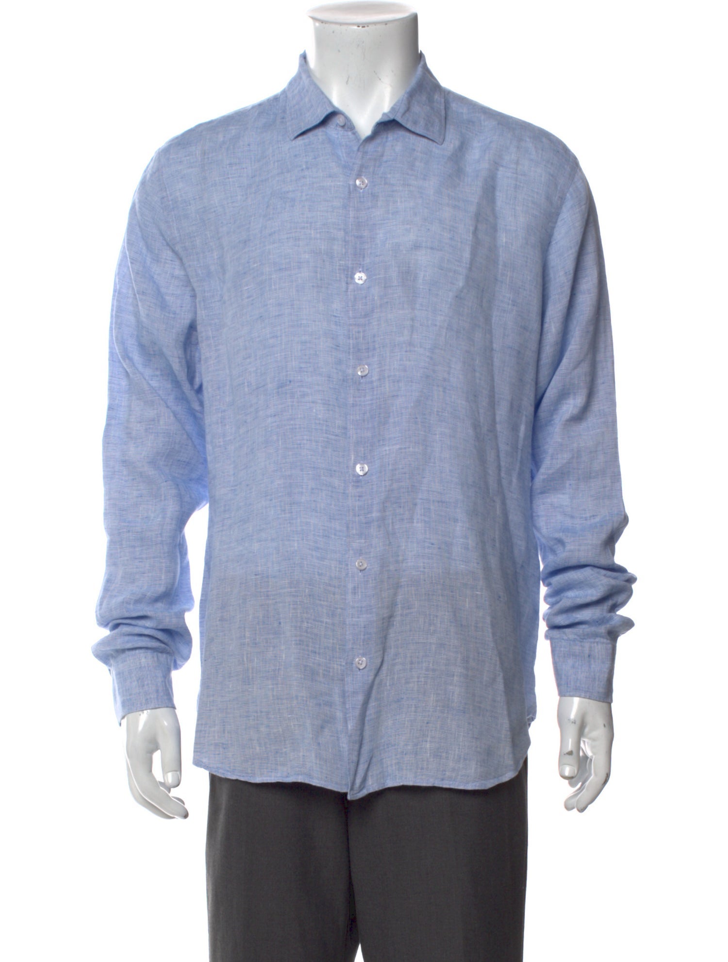 Orlebar Brown Linen Long Sleeve Dress Shirt