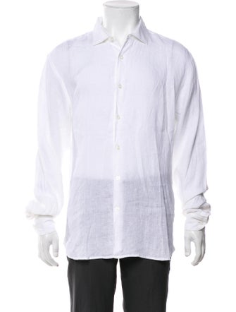 Orlebar Brown Linen Long Sleeve Dress Shirt