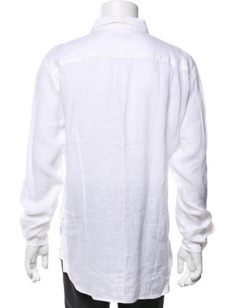 Orlebar Brown Linen Long Sleeve Dress Shirt