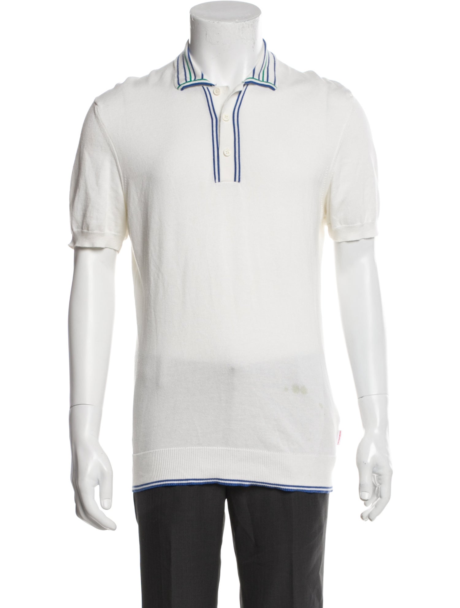 Orlebar Brown Striped V-Neck Polo Shirt