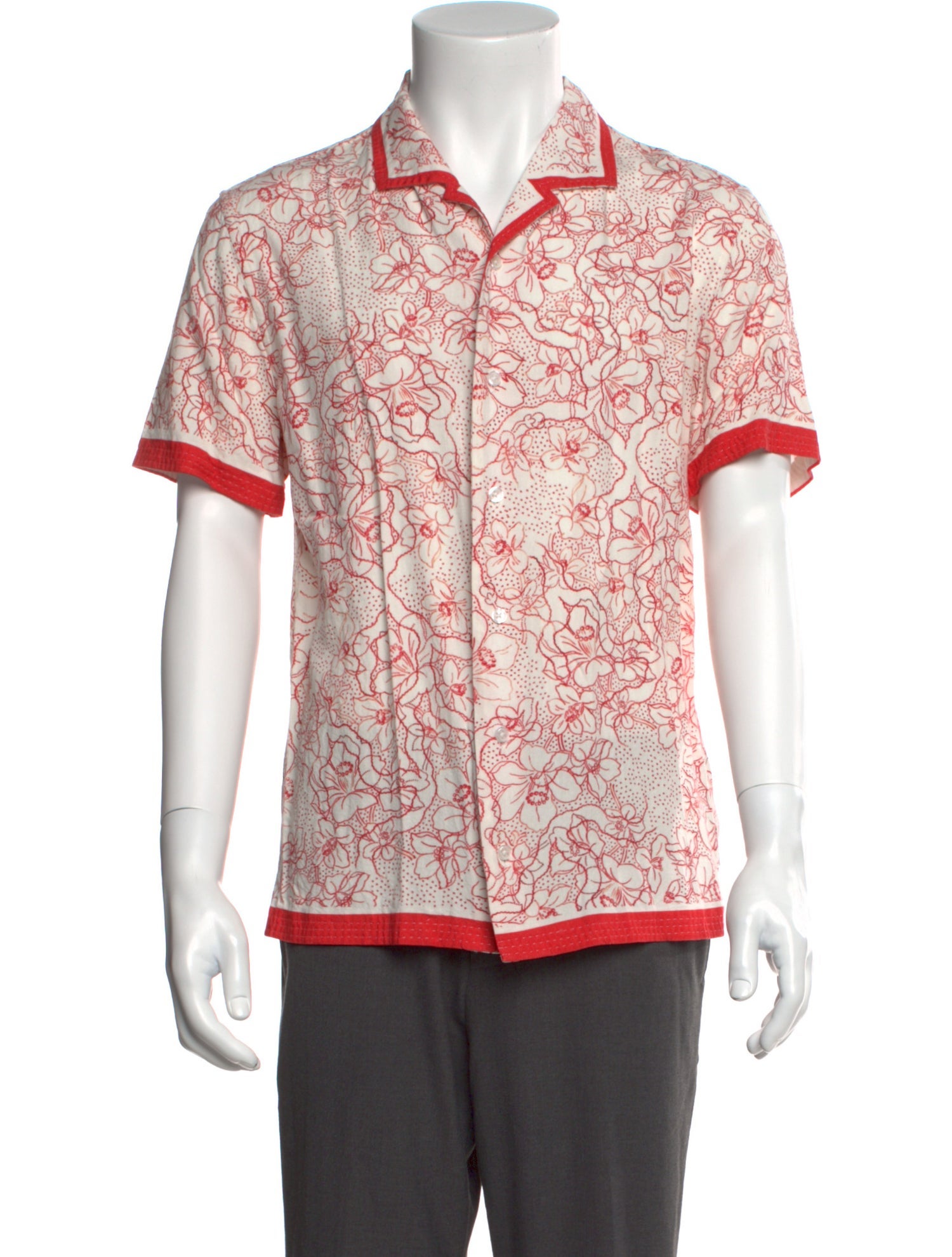 Orlebar Brown Floral Print Short Sleeve Shirt