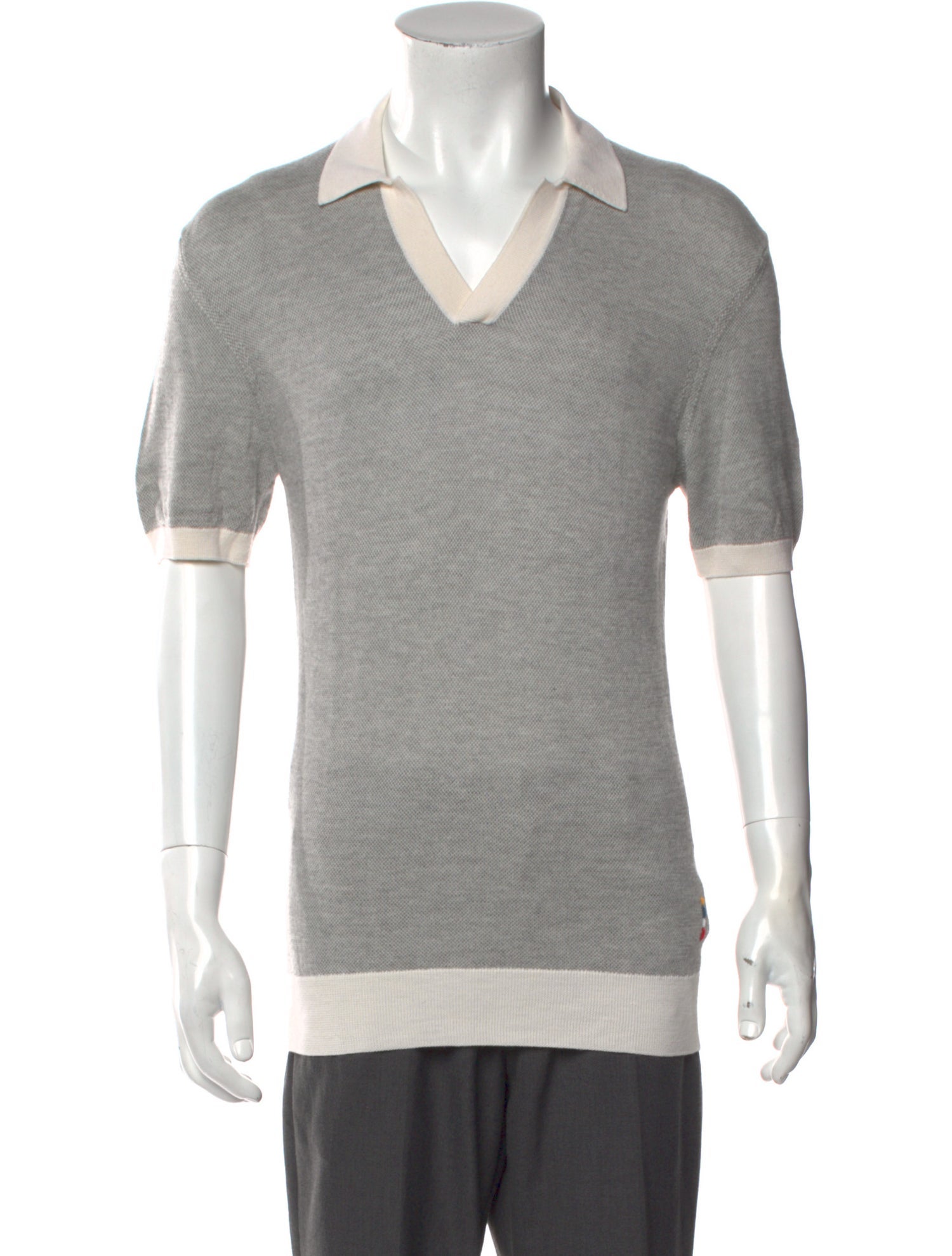 Orlebar Brown Merino Wool V-Neck Polo Shirt