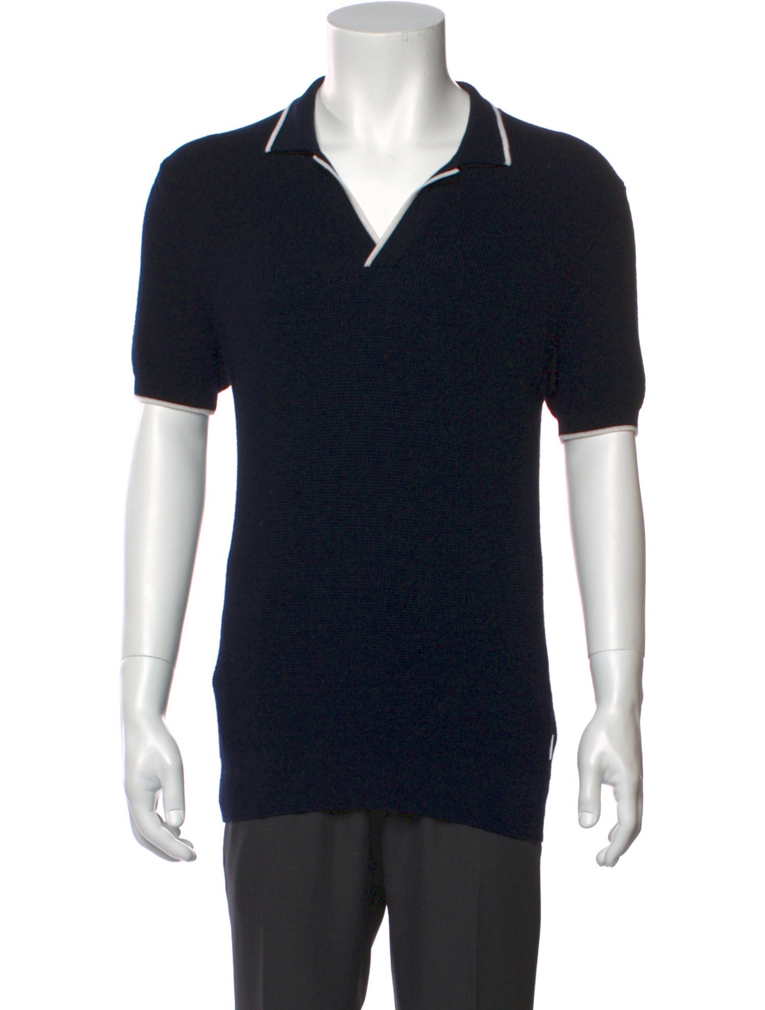 Orlebar Brown Merino Wool V-Neck Polo Shirt