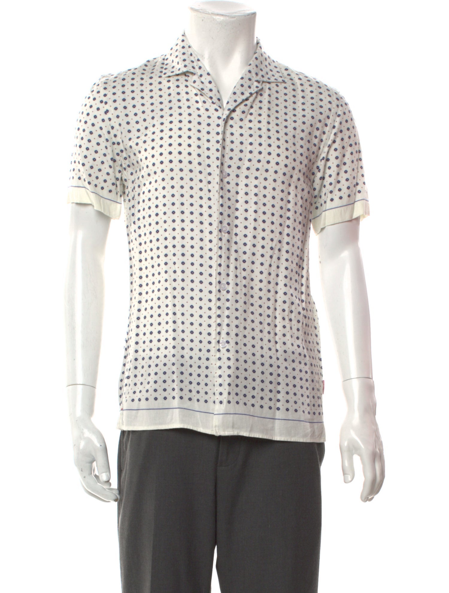 Orlebar Brown Polka Dot Print Short Sleeve Shirt