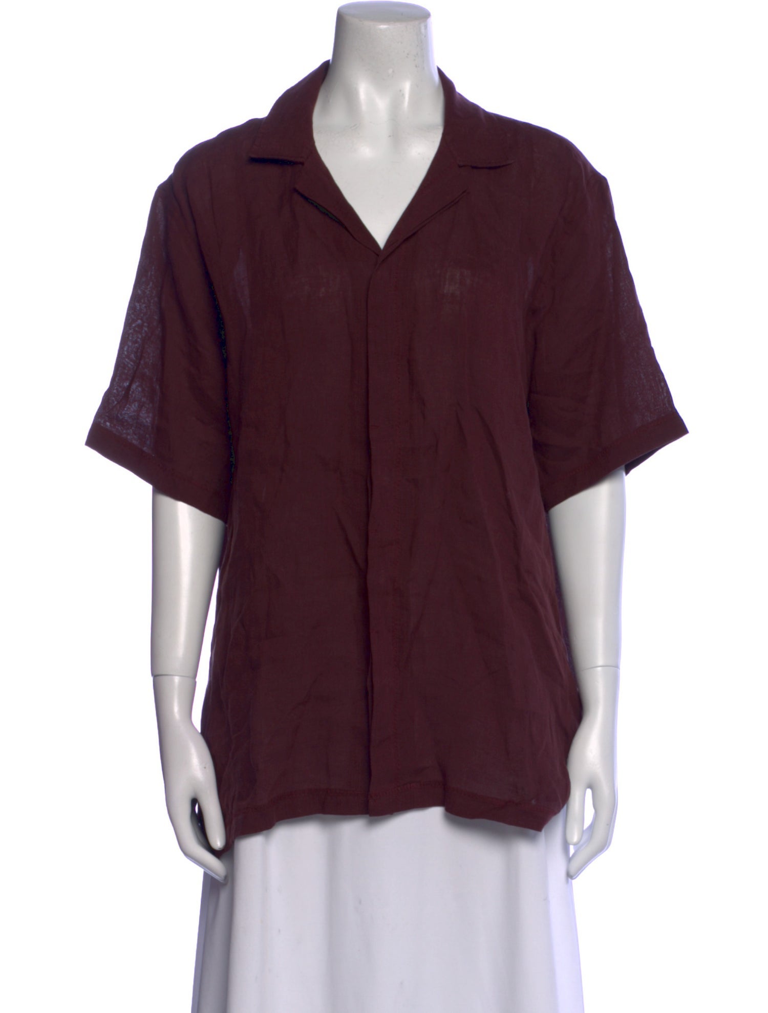 Orlebar Brown Linen Short Sleeve Button-Up Top w/ Tags