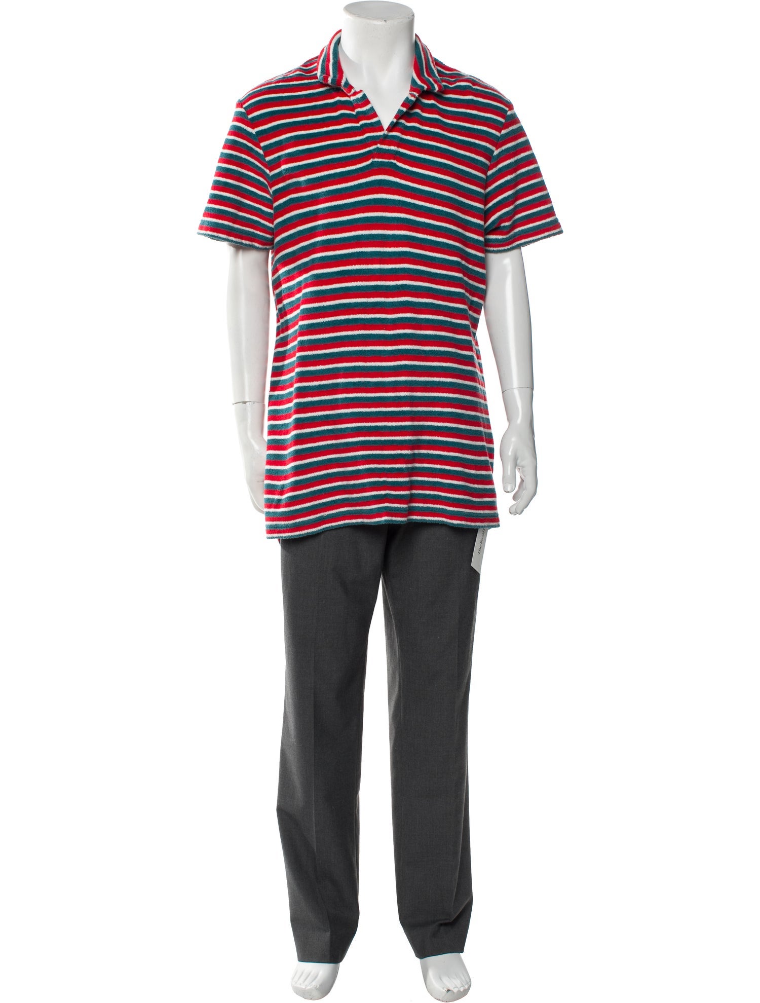 Orlebar Brown Striped Collar Polo Shirt