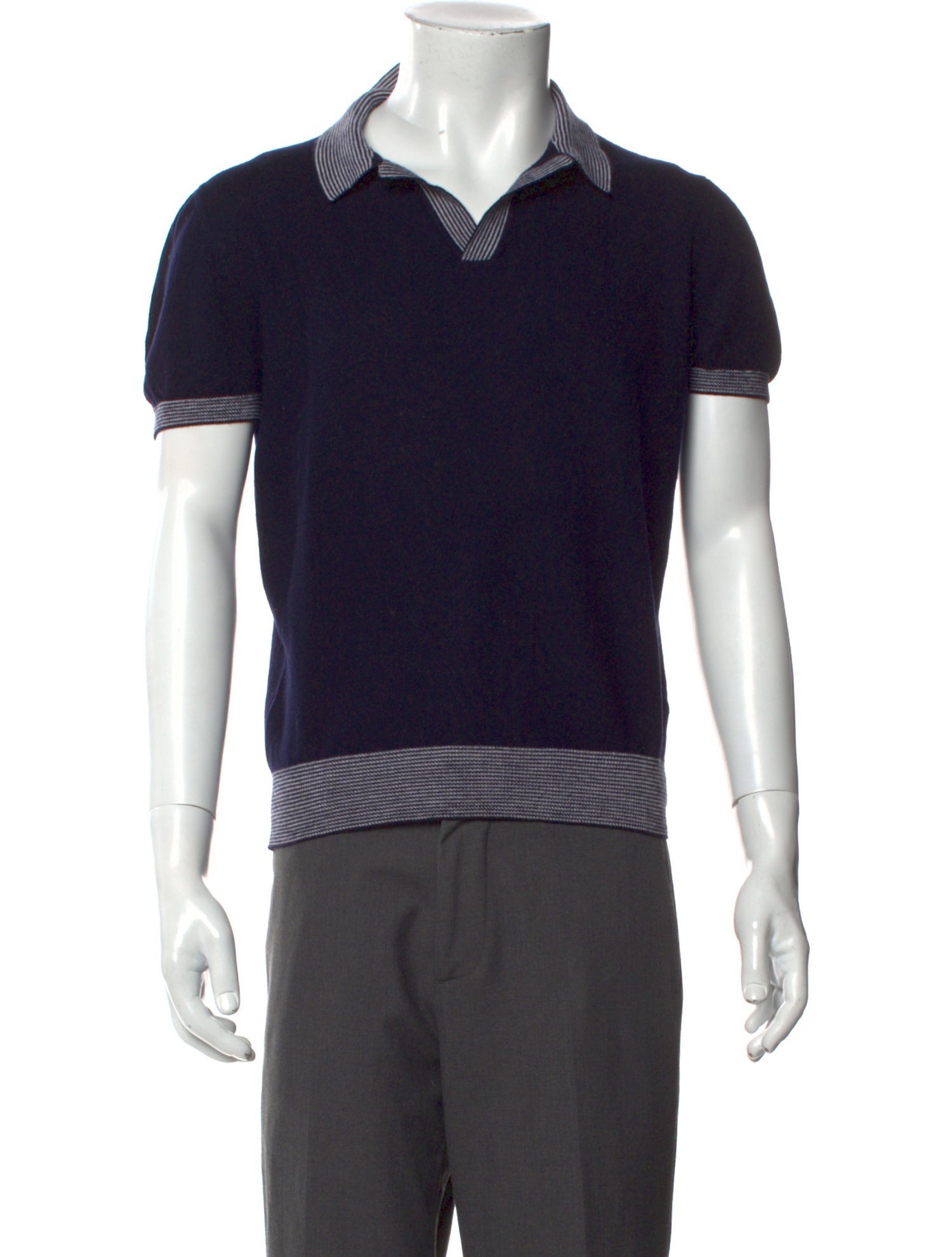 Orlebar Brown Merino Wool V-Neck Polo Shirt