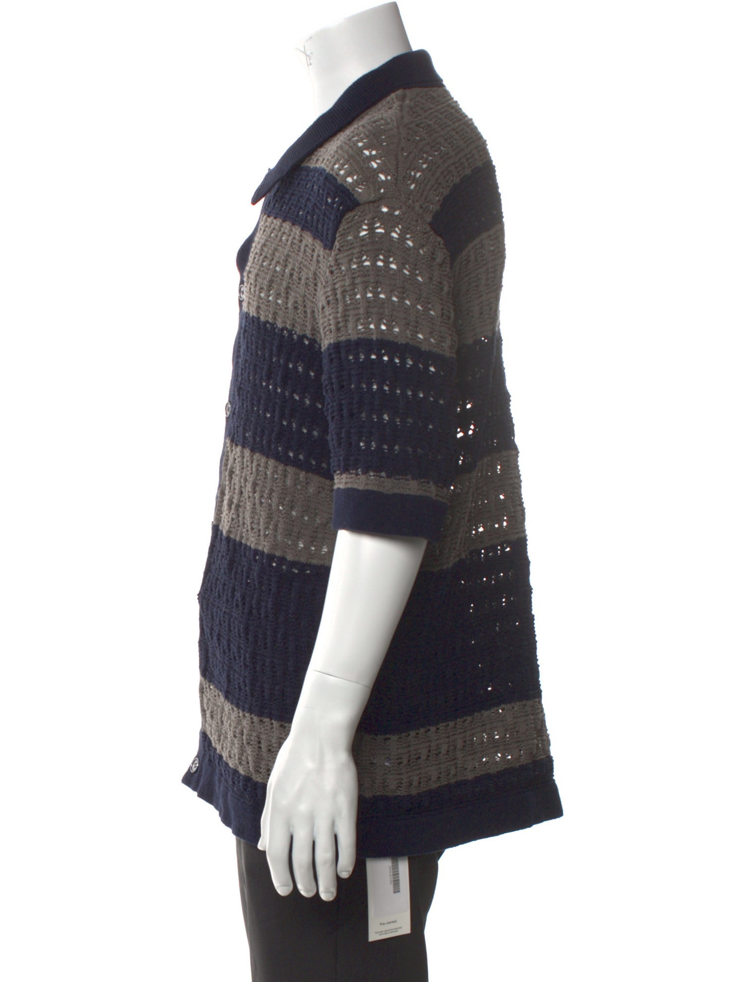 Orlebar Brown Striped Collar Polo Sweater