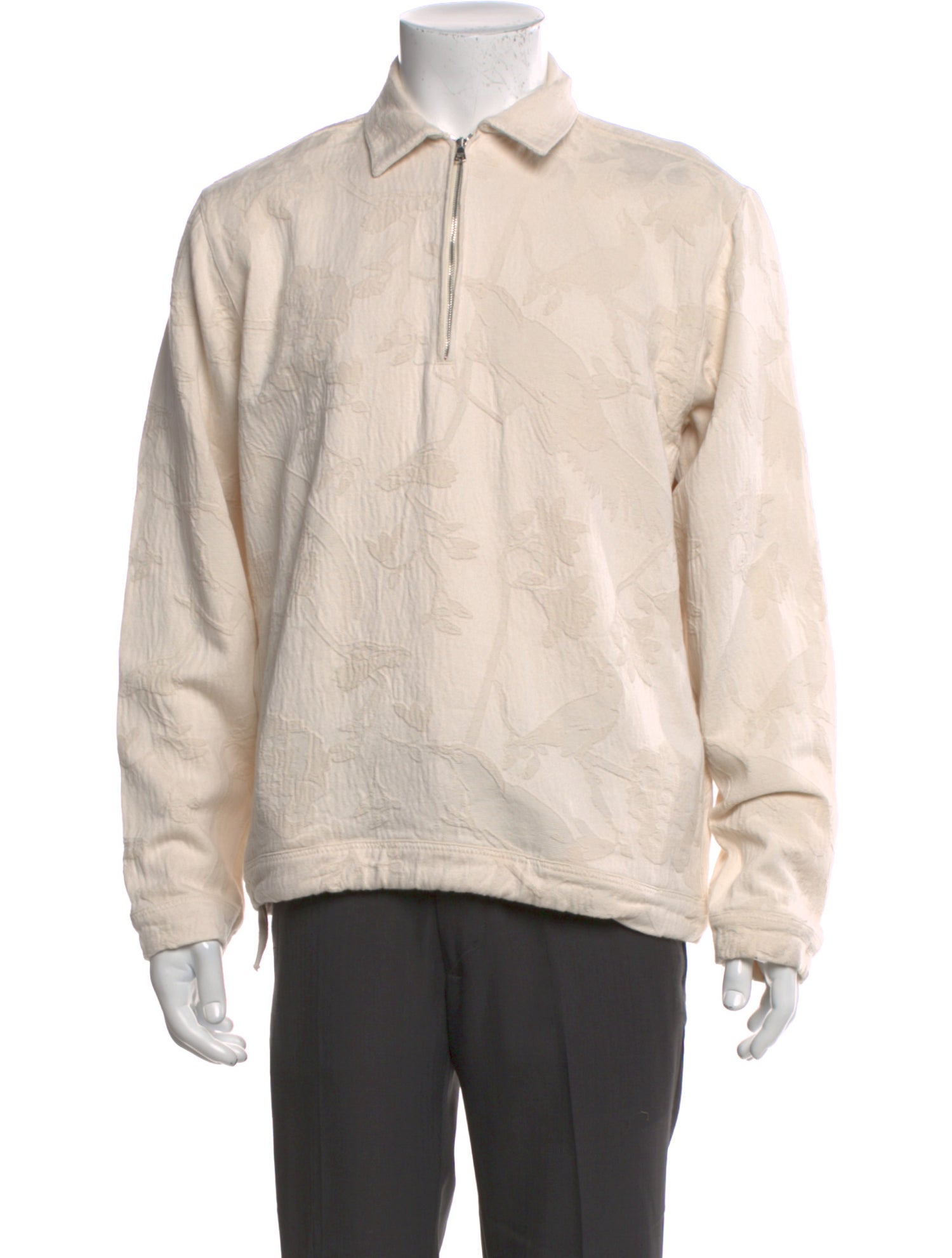 Orlebar Brown Mock Neck Long Sleeve Polo Sweater