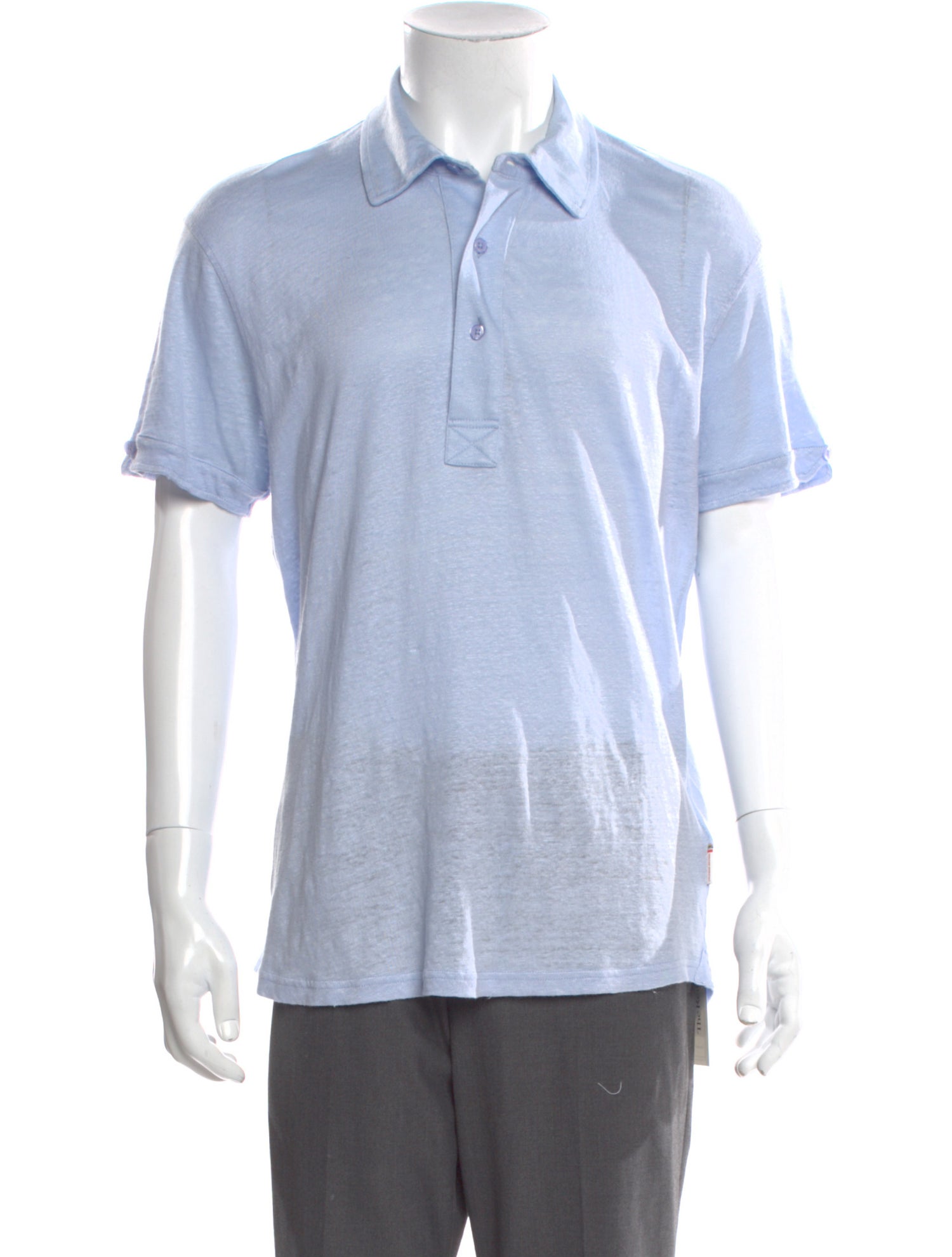 Orlebar Brown Linen Crew Neck Polo Shirt