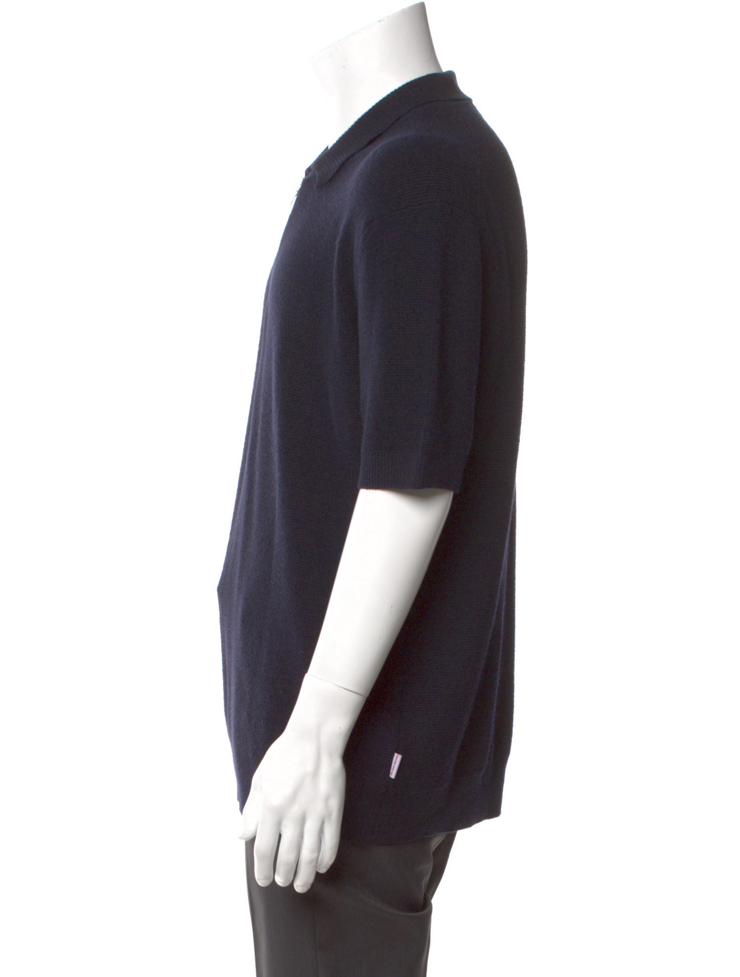 Orlebar Brown Merino Wool Mock Neck Polo Sweater