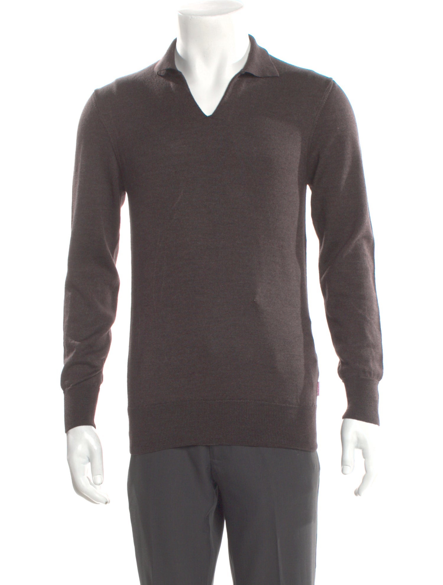 Orlebar Brown Merino Wool Collar Polo Sweater