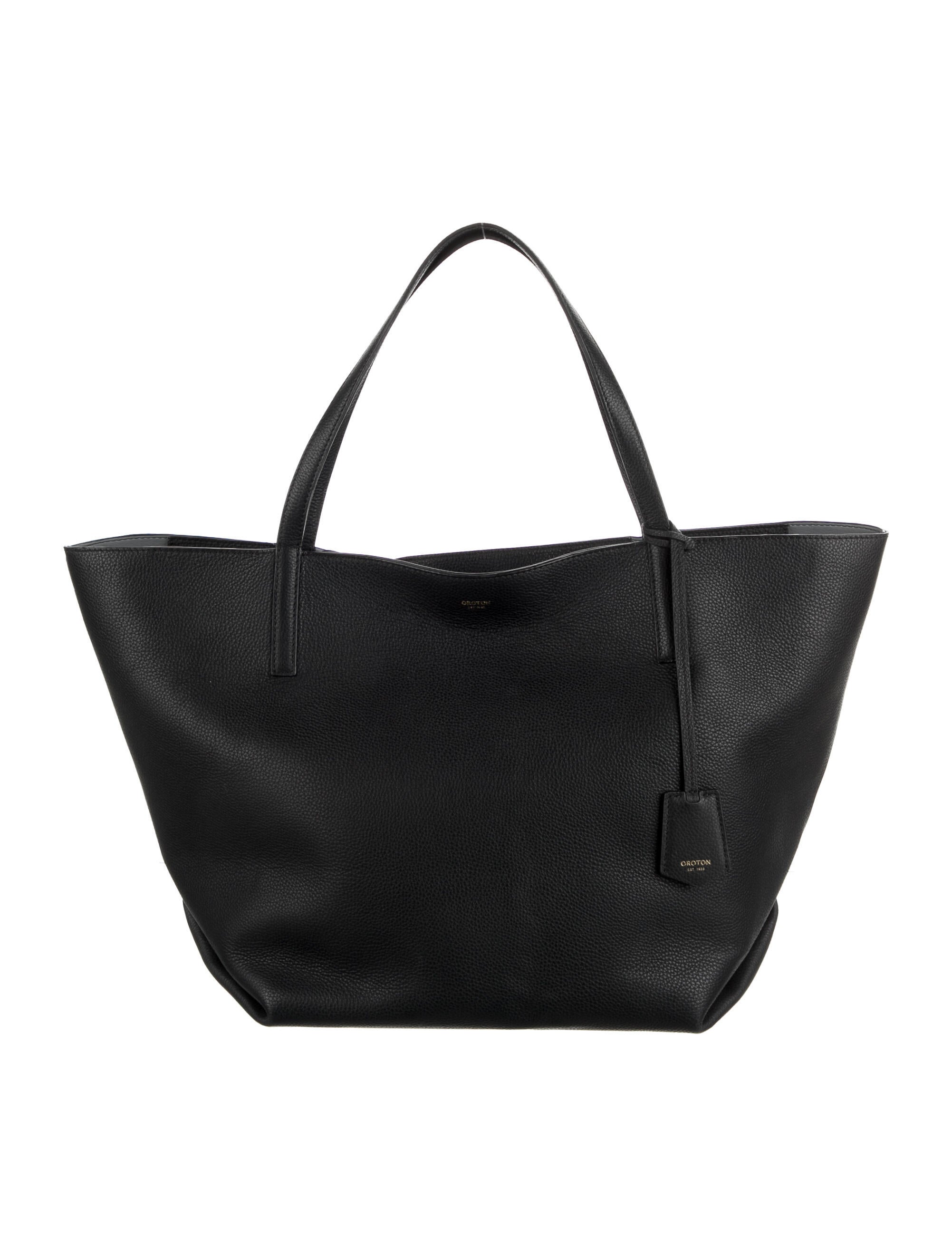 Oroton Leather Tote Bag Black Totes, Handbags WOROT20419 The RealReal