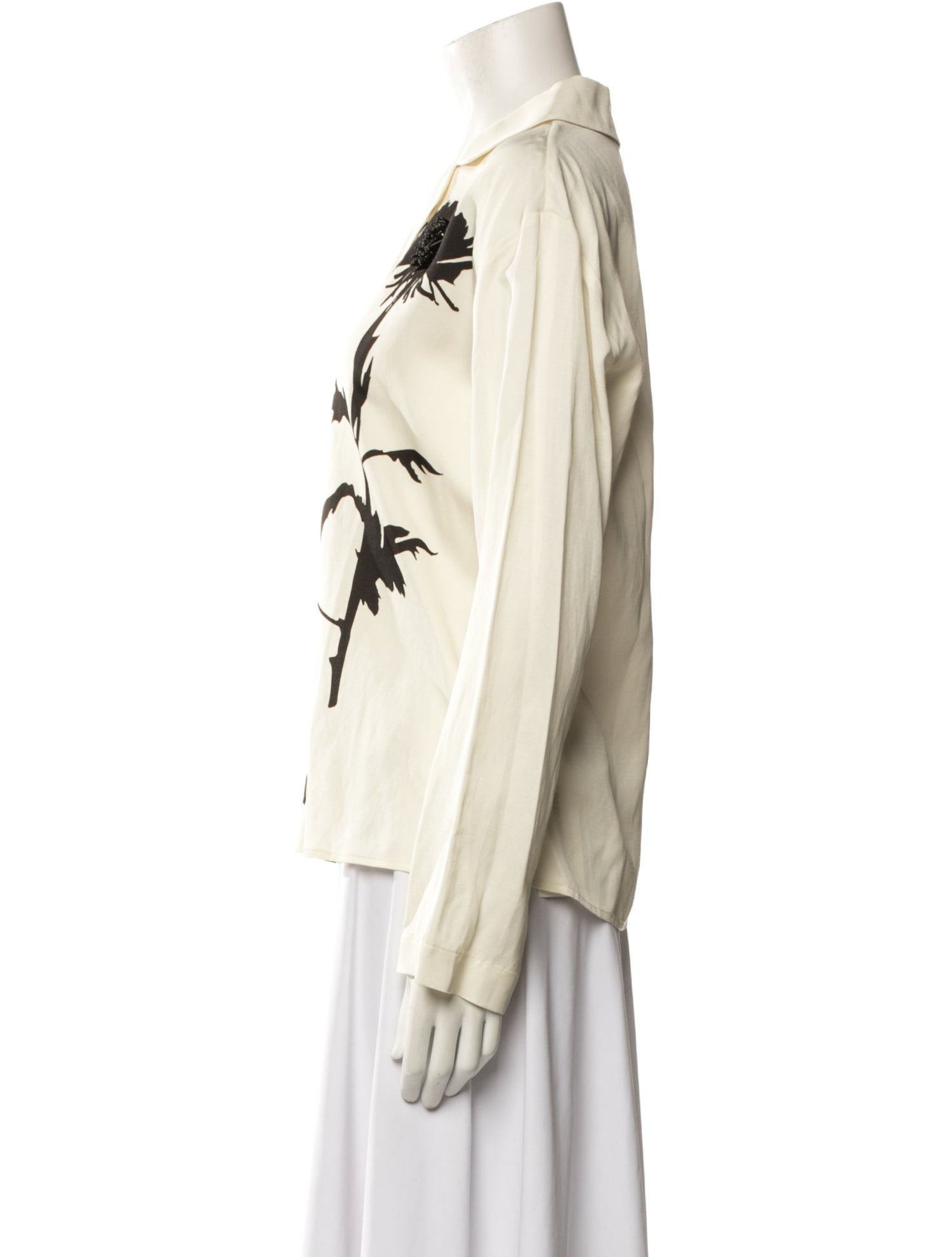 Oroton Printed V-Neck Blouse w/ Tags