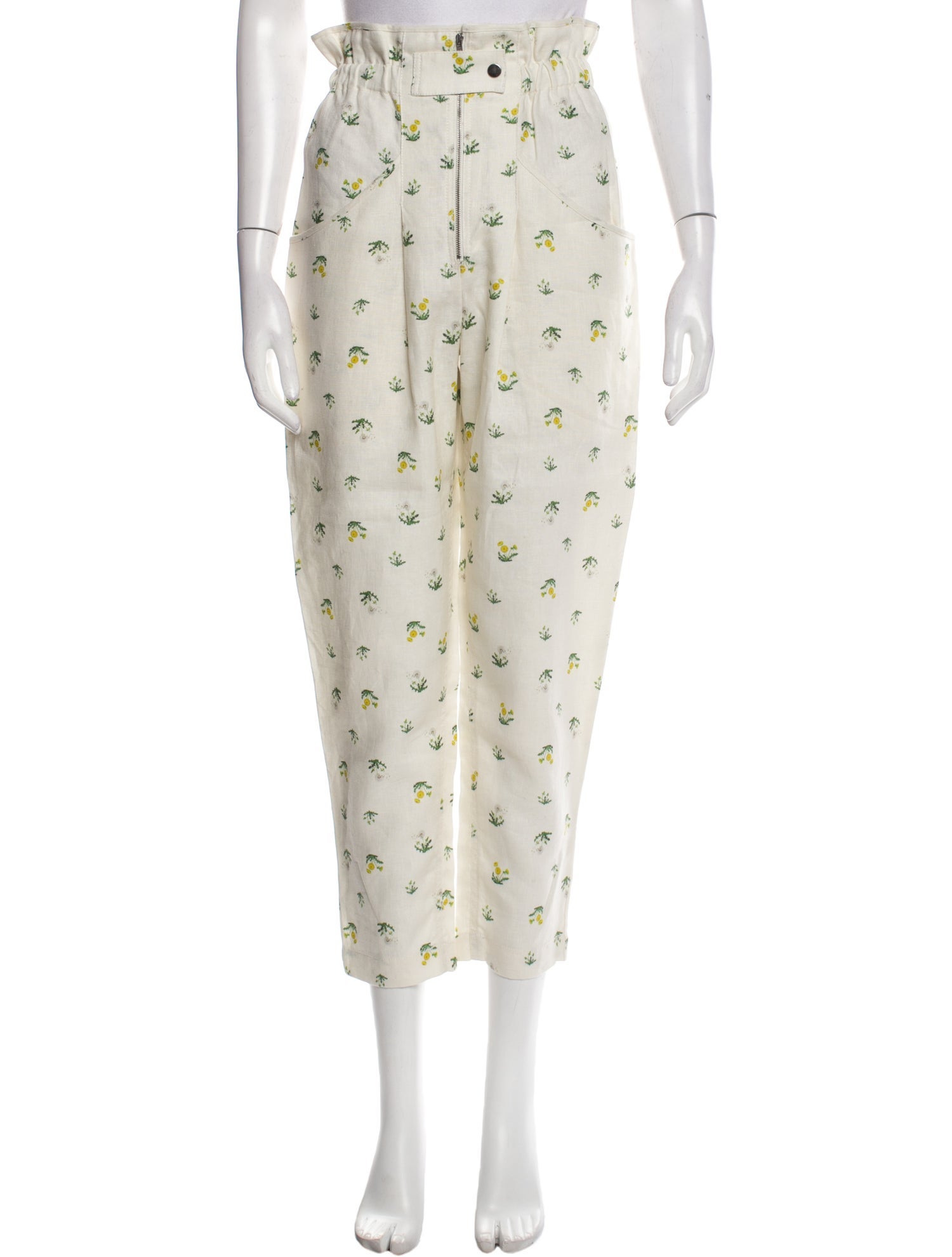 Oroton Linen Straight Leg Pants