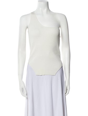 Oroton One-Shoulder Sleeveless Crop Top