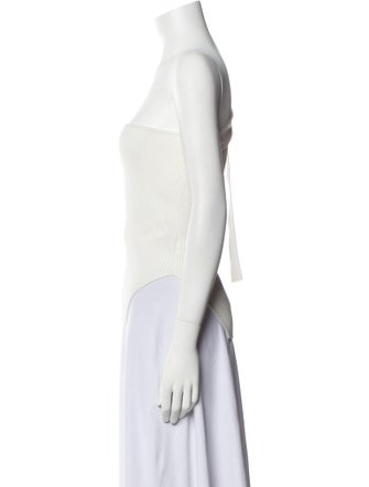 Oroton One-Shoulder Sleeveless Crop Top