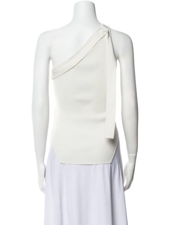 Oroton One-Shoulder Sleeveless Crop Top