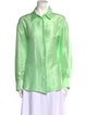Oroton Silk Long Sleeve Button-Up Top
