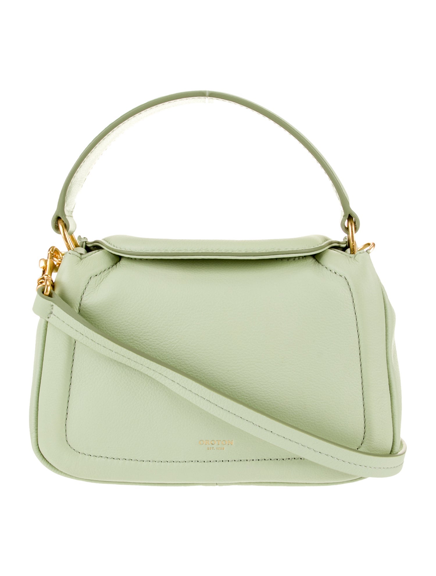 Oroton Leather Top Handle Bag