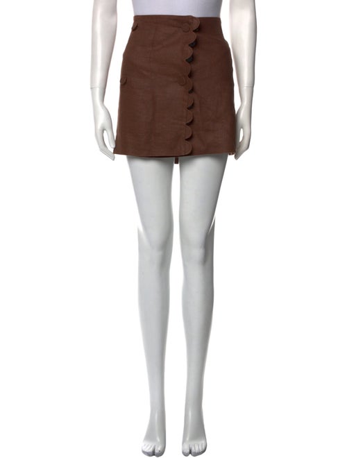 Oroton Linen Mini Skirt