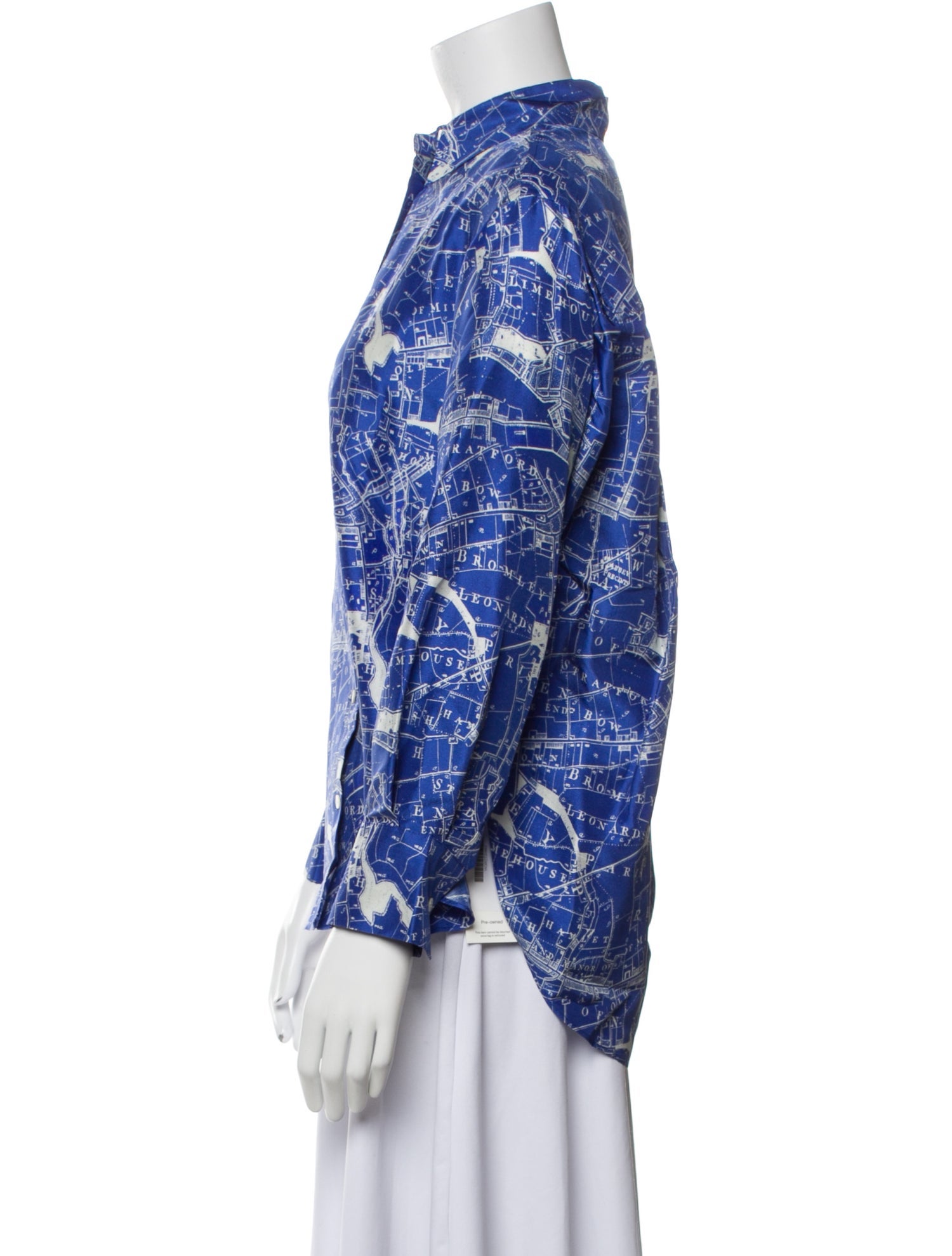 Oroton Silk Paisley Print Button-Up Top w/ Tags