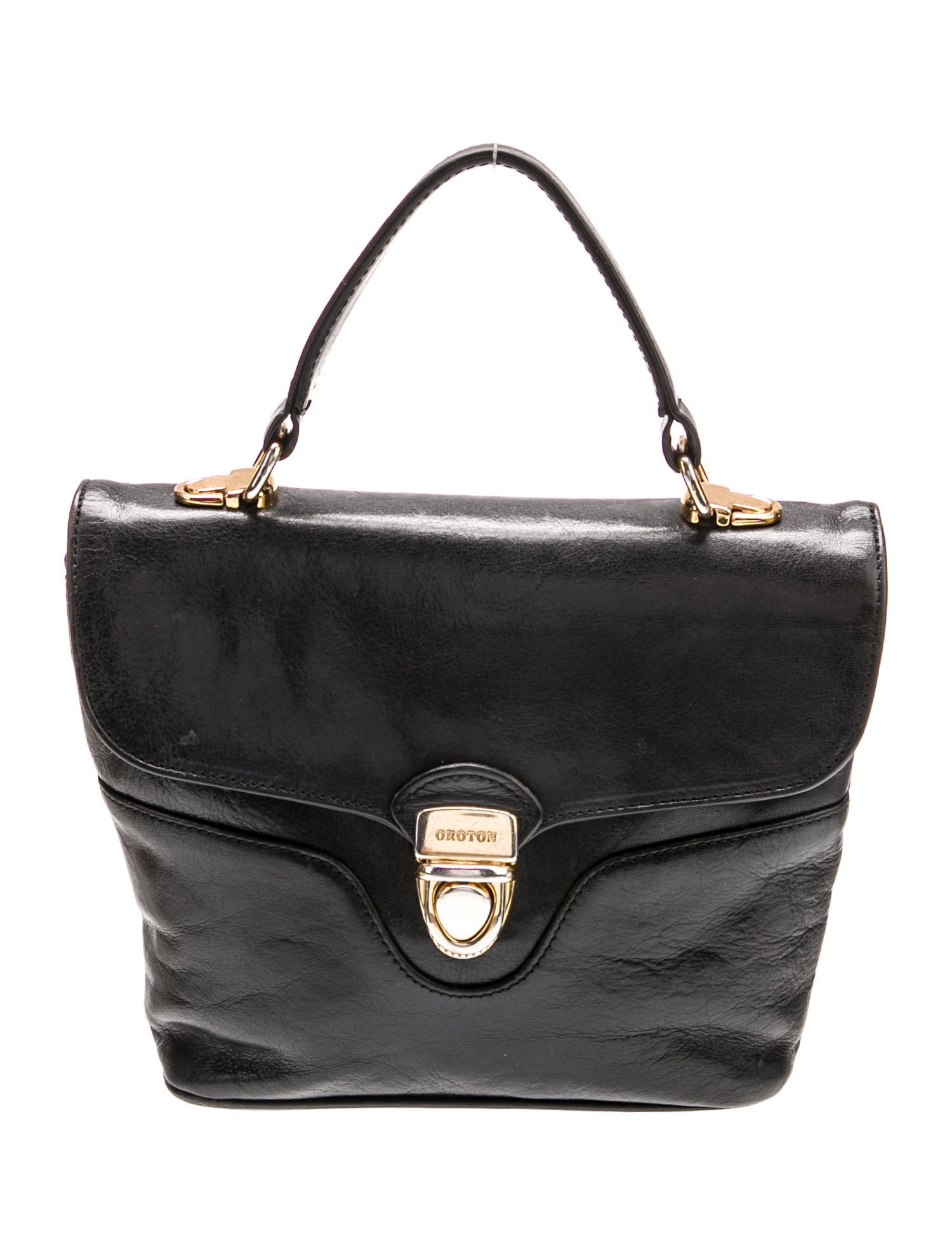 Oroton Leather Top Handle Bag