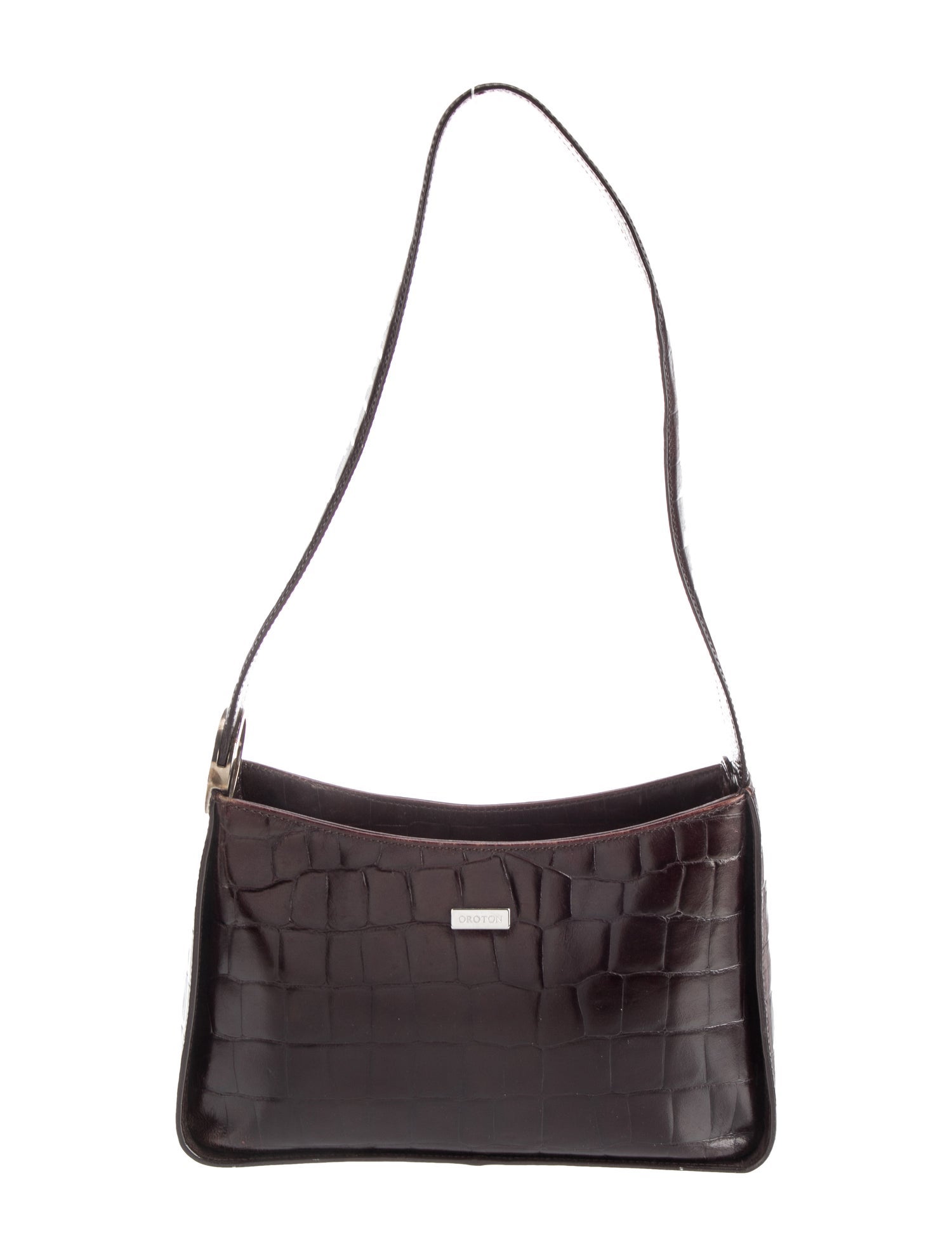 Oroton Embossed Leather Shoulder Bag