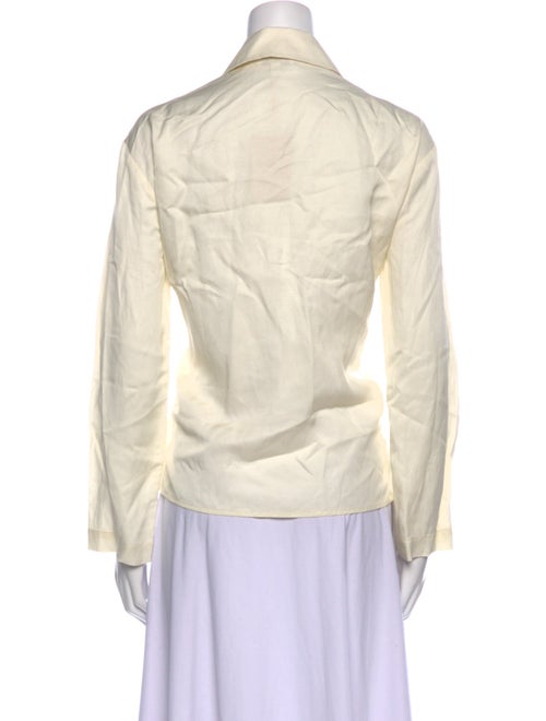 Oroton Printed V-Neck Button-Up Top