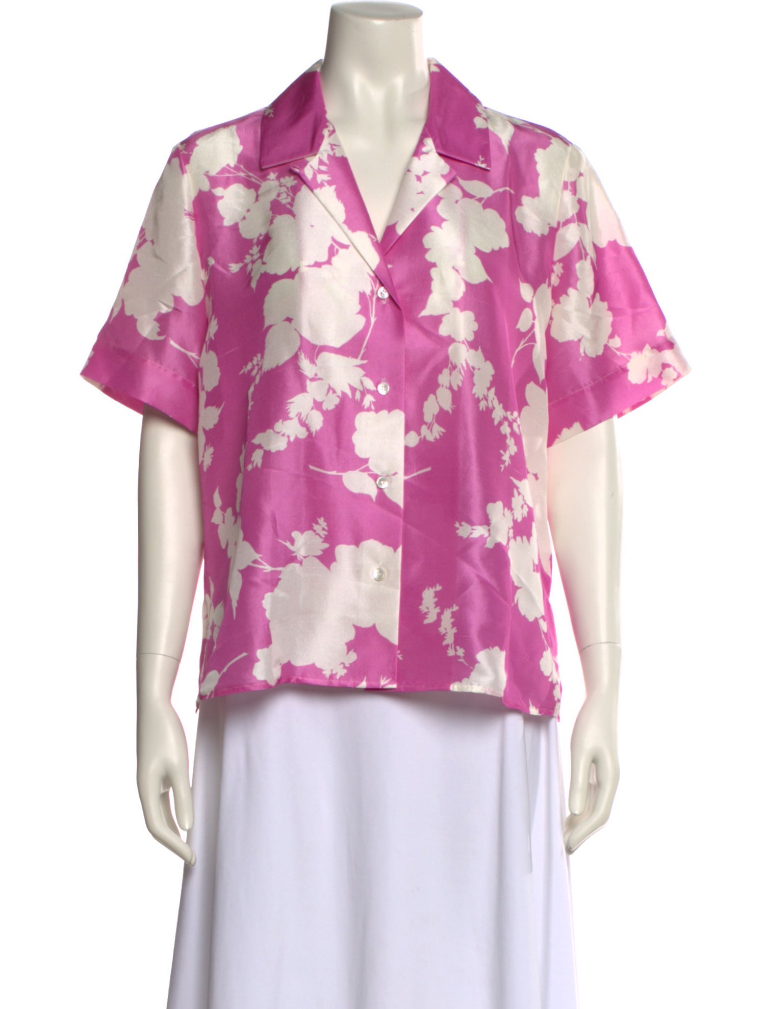 Oroton Silk Floral Print Blouse