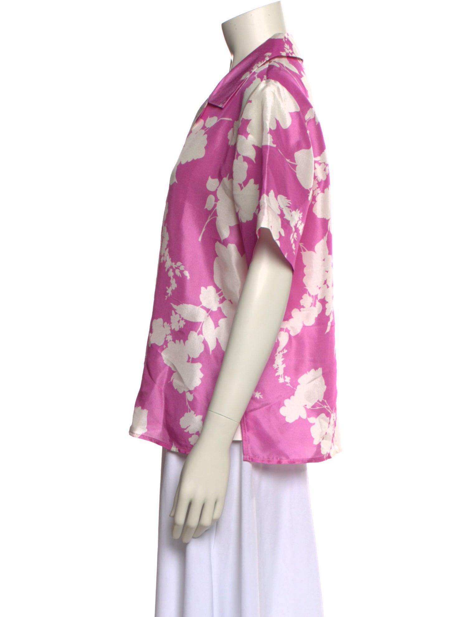 Oroton Silk Floral Print Blouse