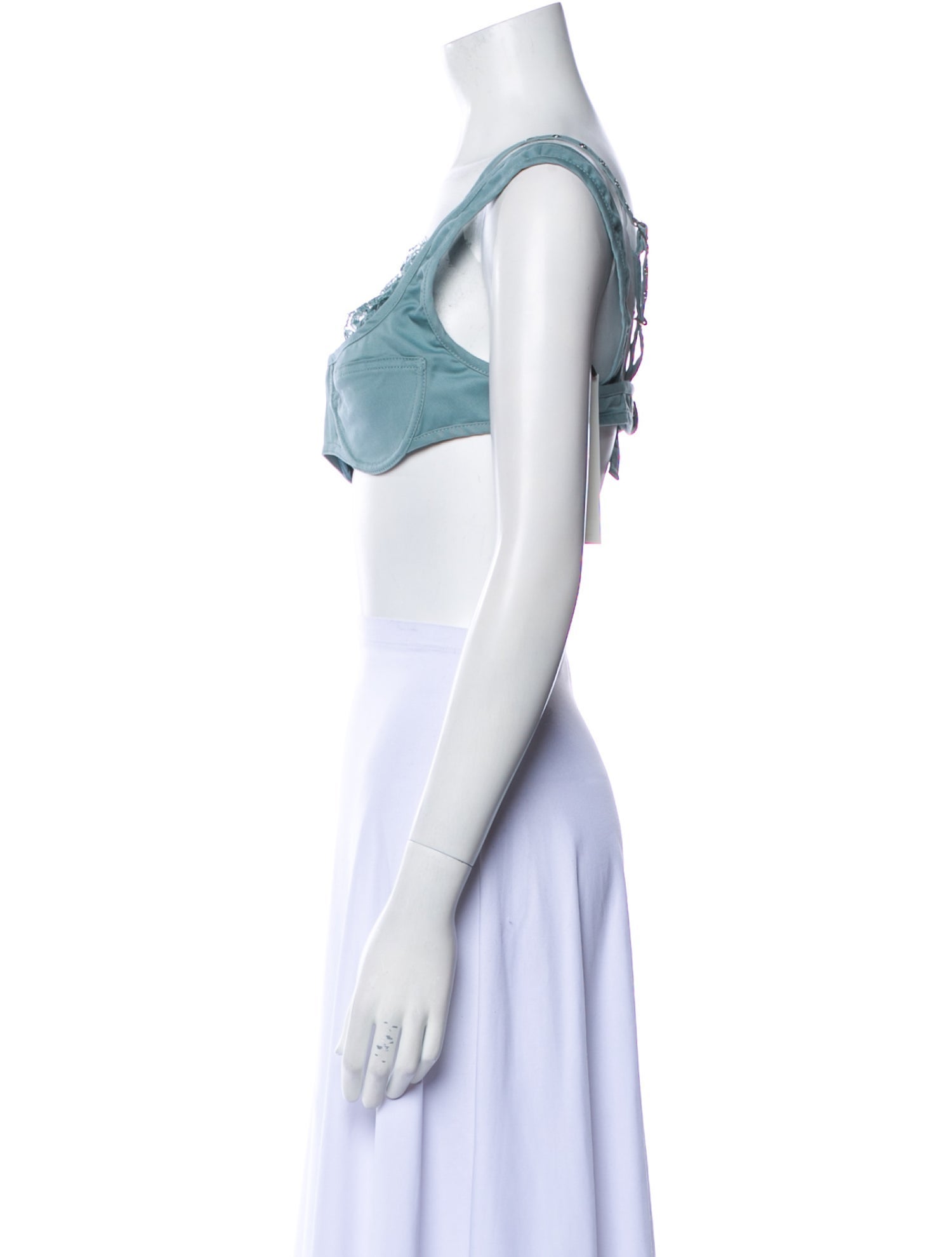 Orseund Iris Square Neckline Sleeveless Crop Top