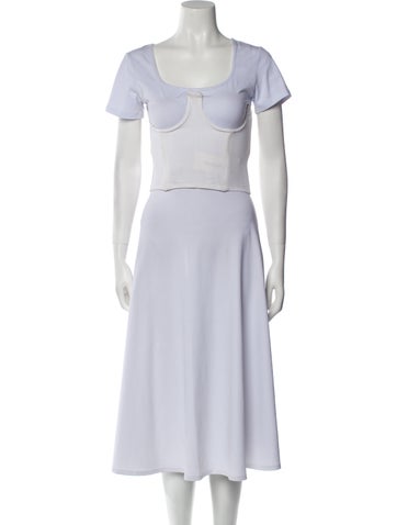 Orseund Iris Tops Scoop Neck Short Sleeve Crop Top S