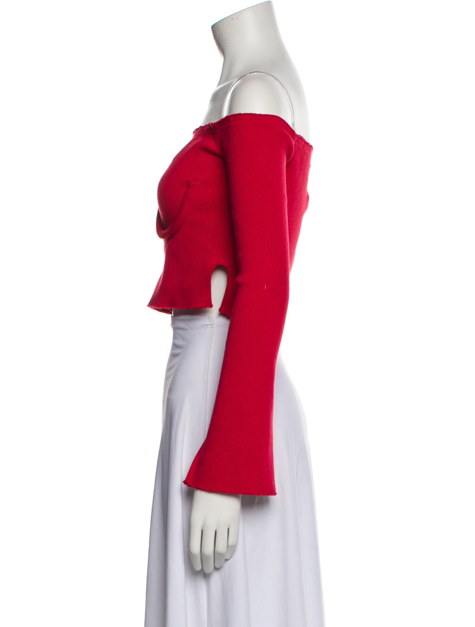 Orseund Iris Off-The-Shoulder Long Sleeve Crop Top