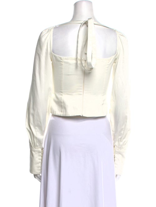 Orseund Iris Square Neckline Long Sleeve Crop Top