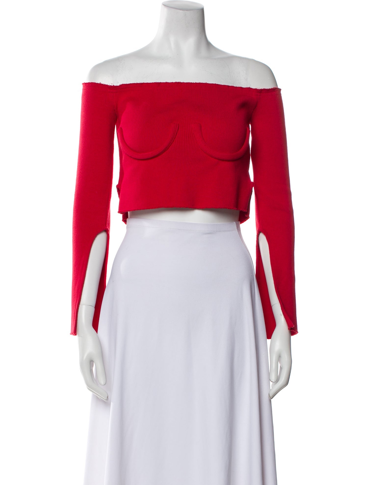 Orseund Iris Off-The-Shoulder Long Sleeve Crop Top