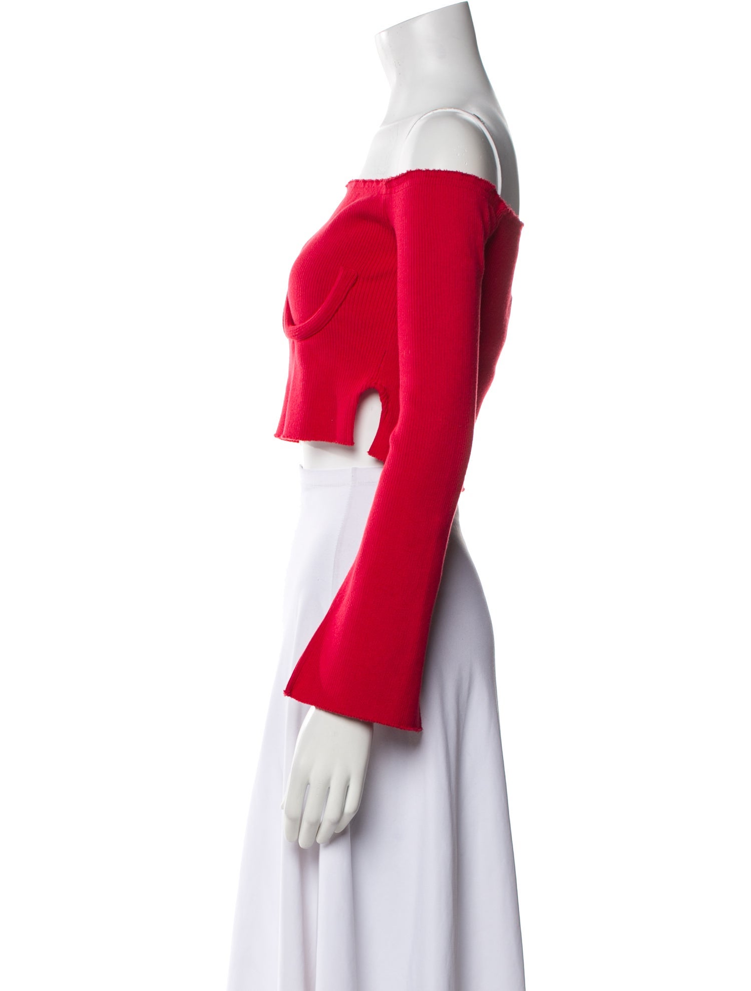 Orseund Iris Off-The-Shoulder Long Sleeve Crop Top