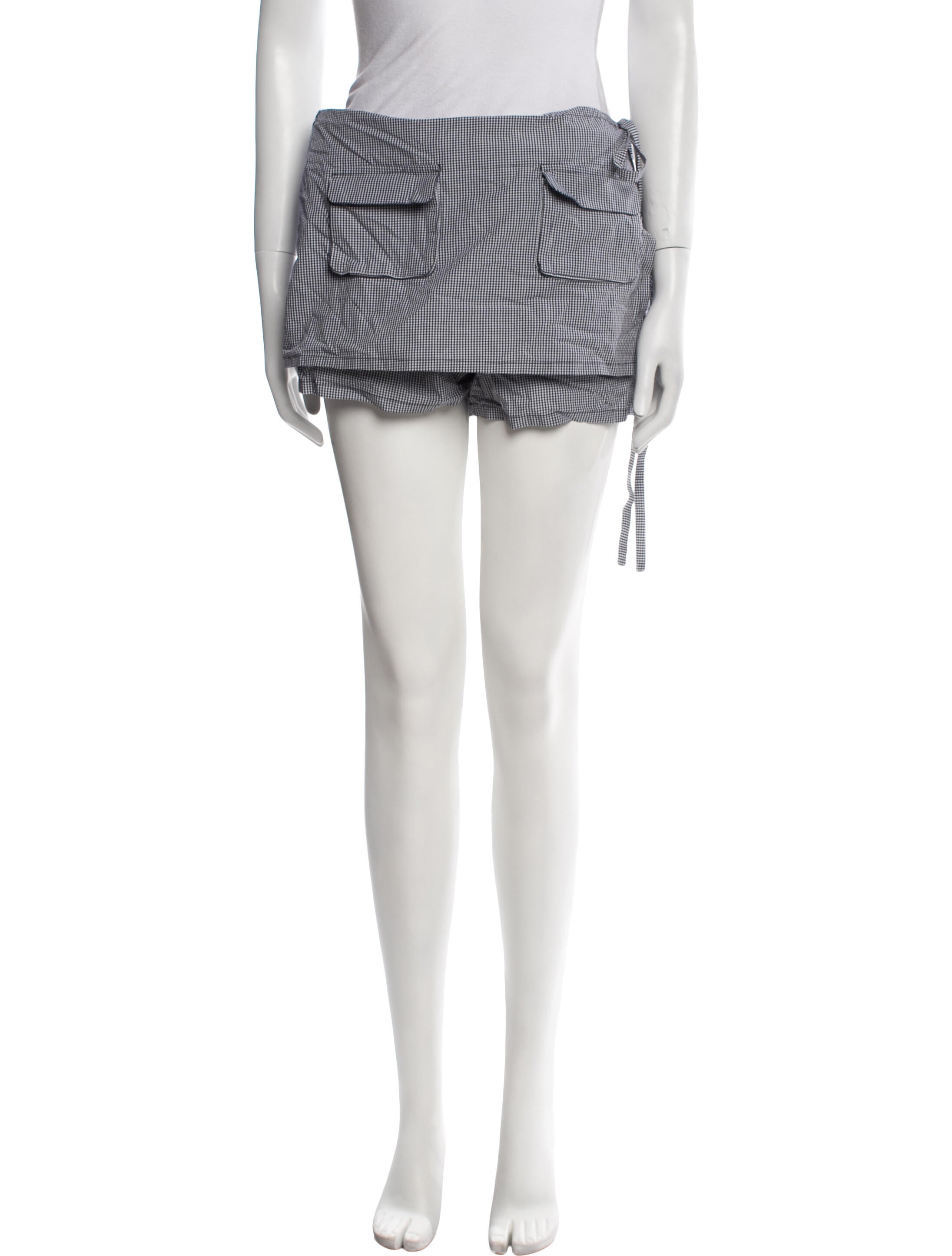 Orseund Iris Plaid Print Mini Shorts