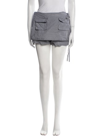 Orseund Iris Plaid Print Mini Shorts