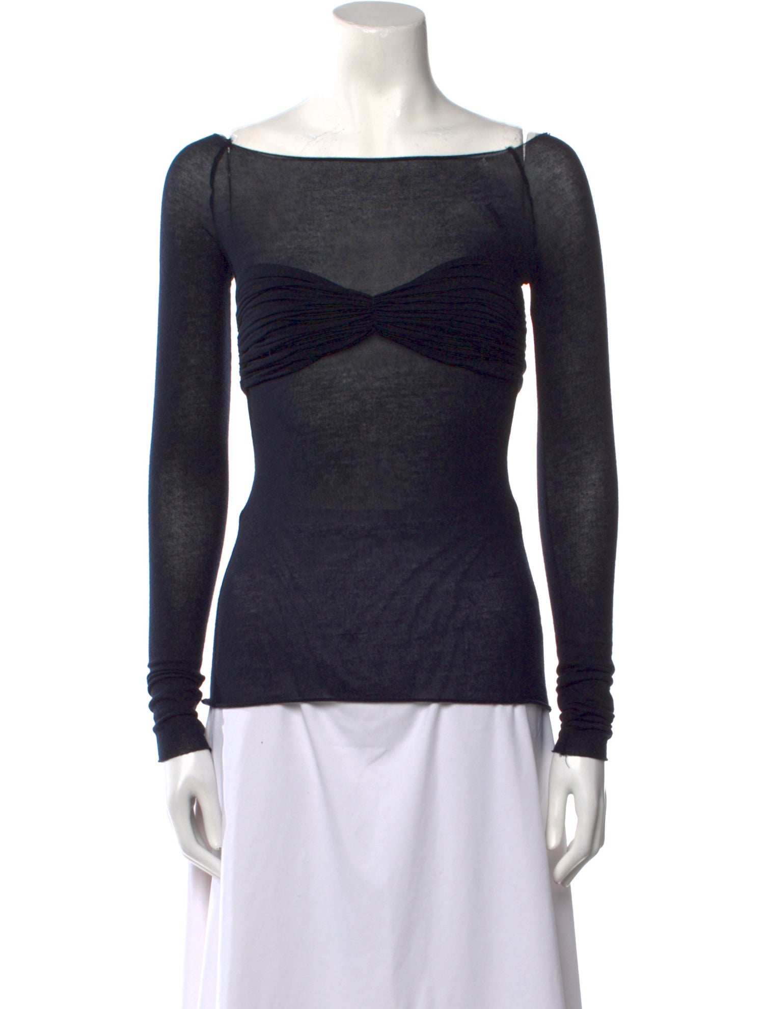 Orseund Iris Bateau Neckline Long Sleeve Top