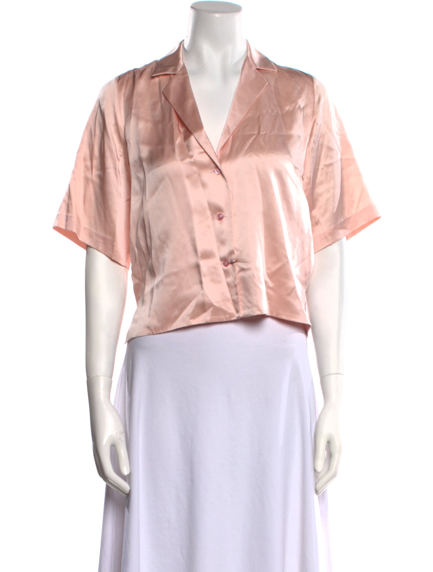 Orseund Iris Silk V-Neck Crop Top