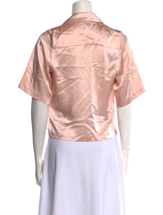 Orseund Iris Silk V-Neck Crop Top