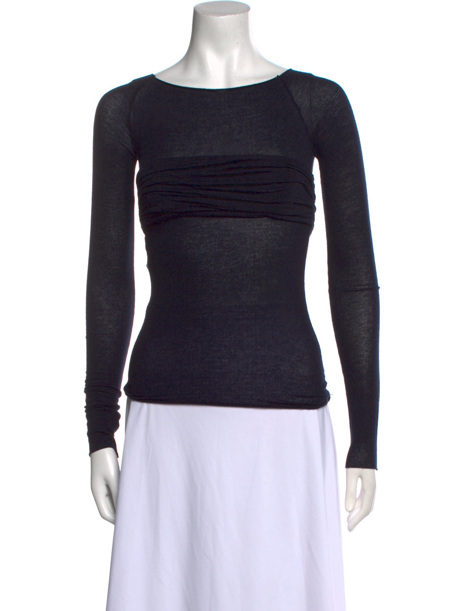 Orseund Iris Bateau Neckline Long Sleeve Top