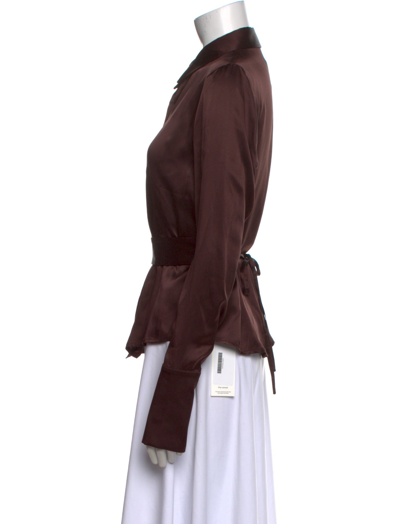 Orseund Iris Silk Long Sleeve Button-Up Top