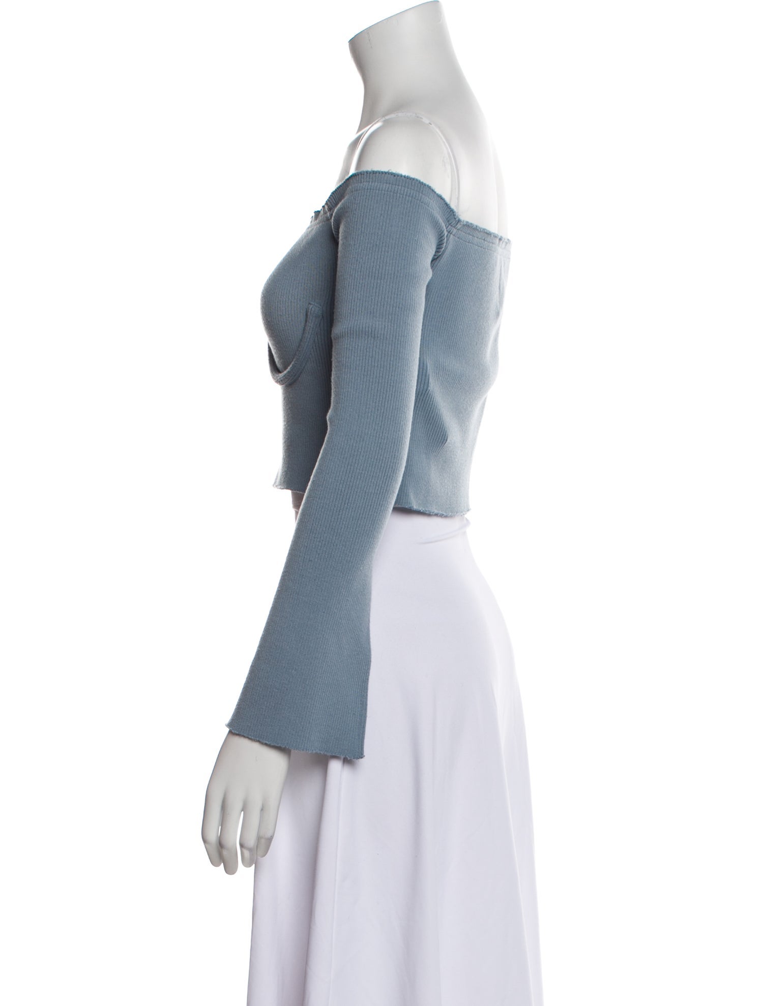 Orseund Iris Off-The-Shoulder Long Sleeve Crop Top