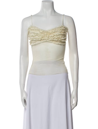 Orseund Iris Square Neckline Sleeveless Crop Top