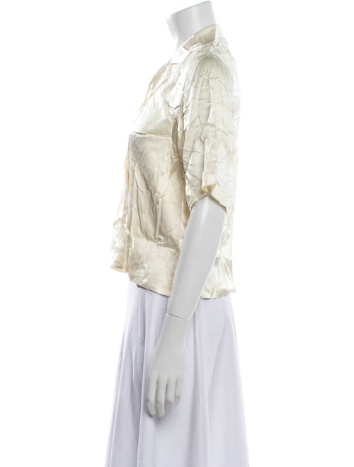 Orseund Iris Silk V-Neck Crop Top