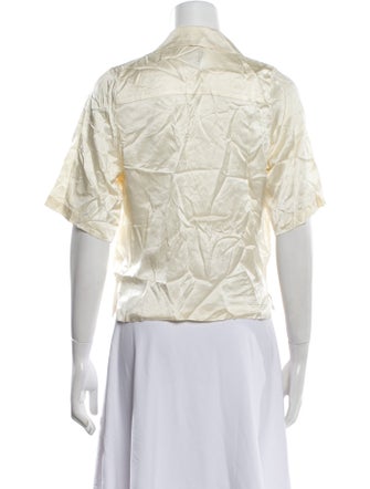 Orseund Iris Silk V-Neck Crop Top