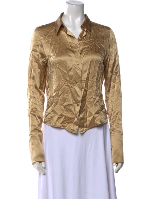 Orseund Iris Silk Long Sleeve Button-Up Top